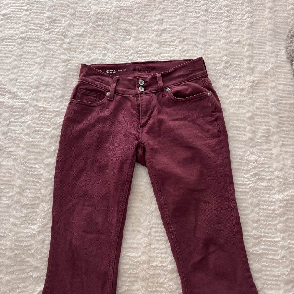 Arizona jeans mid to low rise flare leg